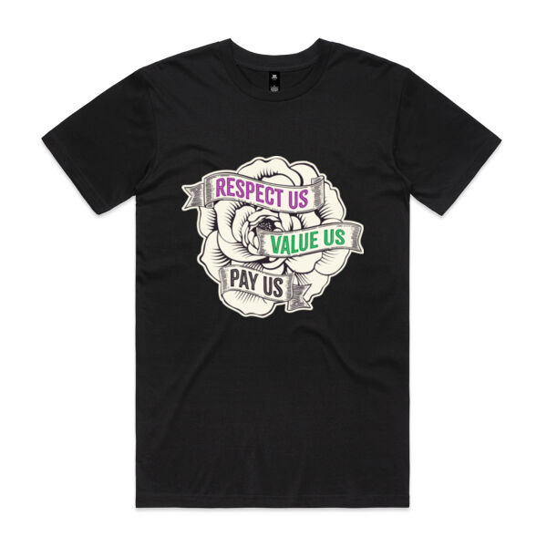 Respect Us. Value Us. Pay Us. Camellia - AS Colour Mens Staple T shirt Respect Us. Value Us. Pay Us. Camellia - AS Colour Mens Staple T shirt Thumbnail
