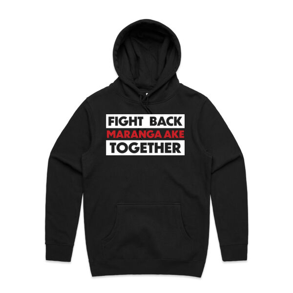 FIGHT BACK TOGETHER MARANGA AKE - AS Colour Mens Stencil Hoodie Thumbnail