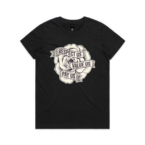 Respect Us. Value Us. Pay Us - AS Colour Womens Maple Tee Thumbnail