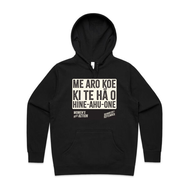 Me aro koe ki te hā Hine-ahu-one - AS Colour Womens Stencil Hood Thumbnail