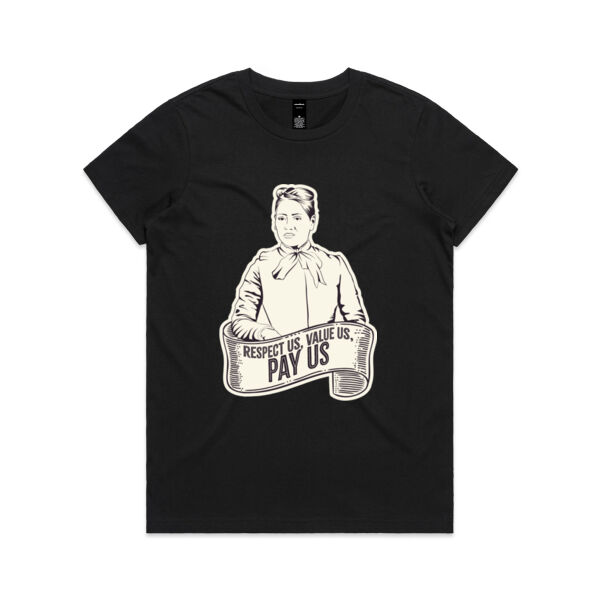 Respect Us. Value Us. Pay Us - Meri - AS Colour Womens Maple Tee Thumbnail